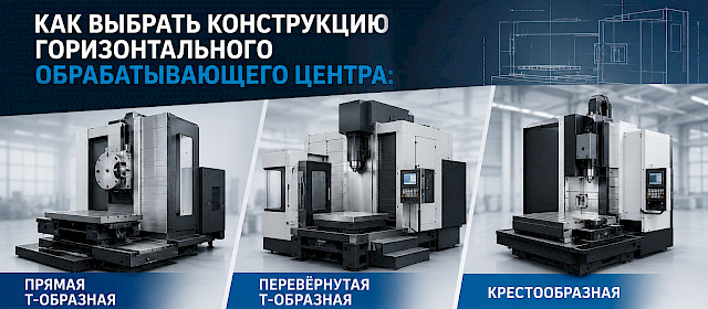 Как выбрать конструкцию горизонтального обрабатывающего центра: T-образная, перевёрнутая T-образная или крестообразная?